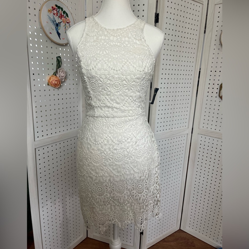 Hollister White Lace Dress Size small
